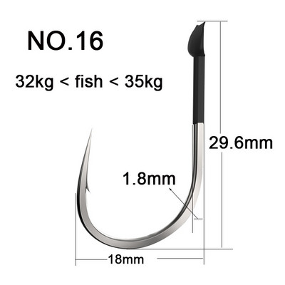 Set udica za ribolov od 10 komada, velike udice od ugljičnog čelika, plosnate udice za pecanje, bodljikave šaranske udice, 35 kg pribor za morski ribolov