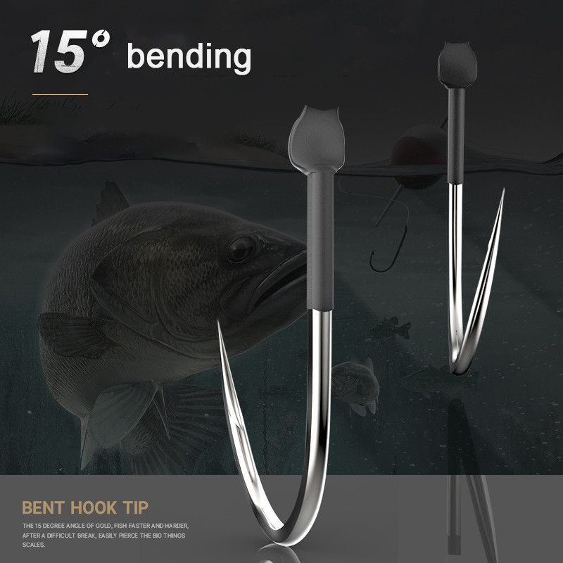 Set udica za ribolov od 10 komada, velike udice od ugljičnog čelika, plosnate udice za pecanje, bodljikave šaranske udice, 35 kg pribor za morski ribolov