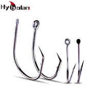 HYBOLAN 50 τμχ Αγκίστρια ψαρέματος υψηλής περιεκτικότητας σε άνθρακα από ανοξείδωτο ατσάλι Offset στραβό στόμα Αγκαθωτό για χελώνες και όλα τα είδη ψαριών Άγκιστρο