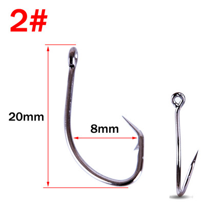HYBOLAN 50 τμχ Αγκίστρια ψαρέματος υψηλής περιεκτικότητας σε άνθρακα από ανοξείδωτο ατσάλι Offset στραβό στόμα Αγκαθωτό για χελώνες και όλα τα είδη ψαριών Άγκιστρο