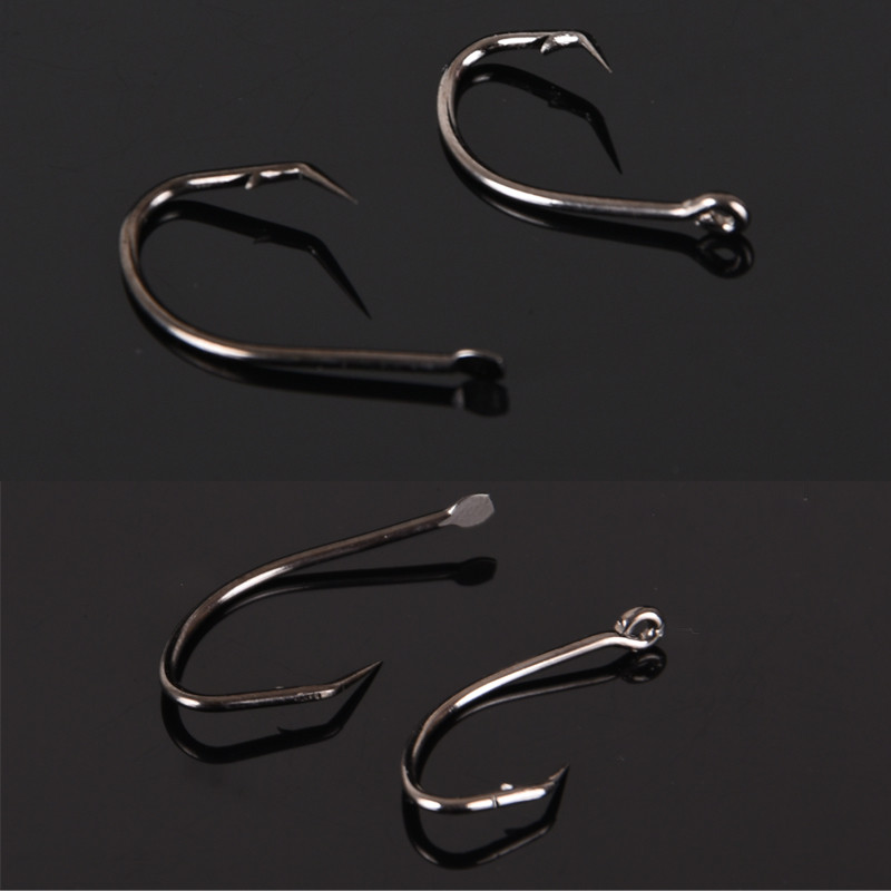 HYBOLAN 50 τμχ Αγκίστρια ψαρέματος υψηλής περιεκτικότητας σε άνθρακα από ανοξείδωτο ατσάλι Offset στραβό στόμα Αγκαθωτό για χελώνες και όλα τα είδη ψαριών Άγκιστρο