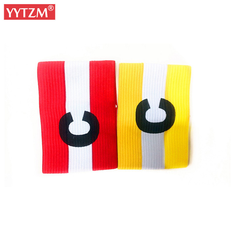 Tugev värviline jalgpallikapteni käepael Professionaalse jalgpalli mängurihmad Paindlik spordikleebi Kapteni käepael 12 värvi C-märk