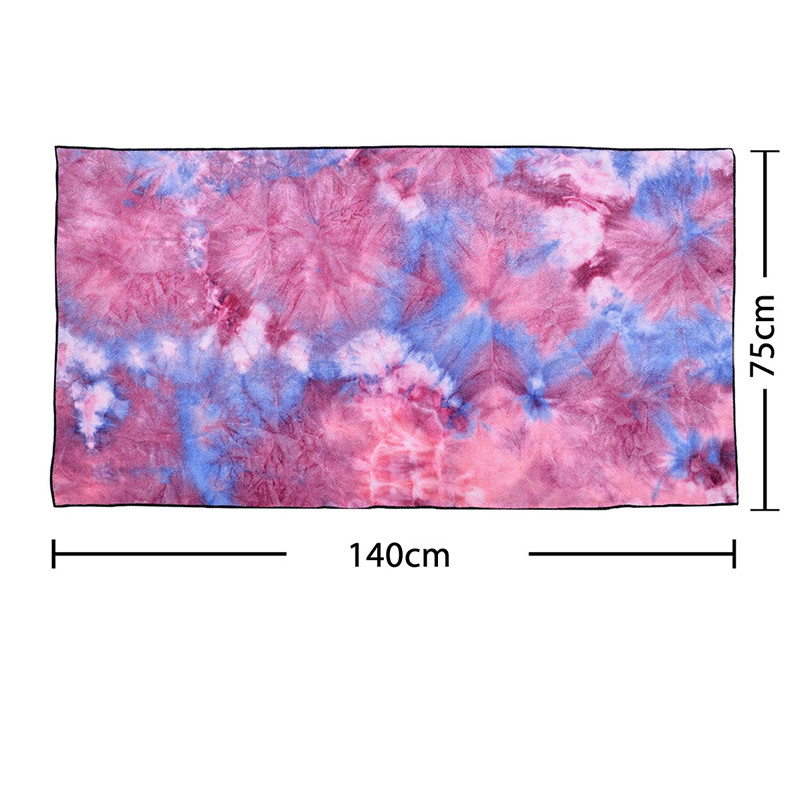 140*75cm Fitness Rätik Prinditud Mikrofiiber Libisemisvastane Lipsuvärv Sport Rannaujumine Kiiresti kuivav Jooksujõusaali Jooga Rätik