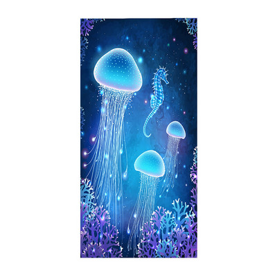 Prosoape de plajă din microfibră Prosoape de baie ultra ușoare albastre Pături de plajă rezistente la nisip Flotoare de plajă gigantice Piscine pentru copii