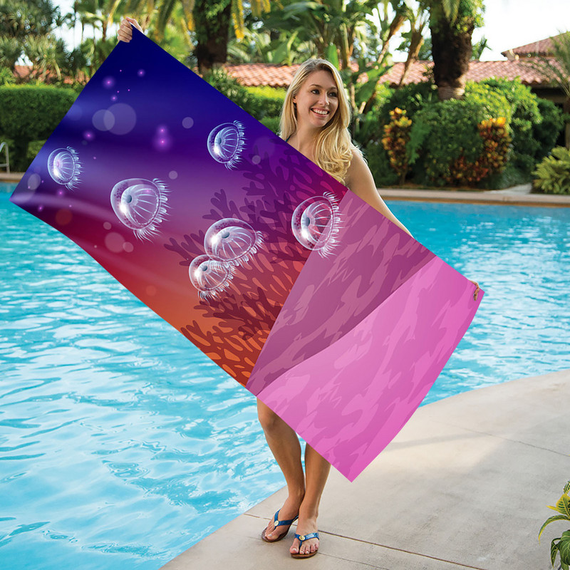 Prosoape de plajă din microfibră Prosoape de baie ultra ușoare albastre Pături de plajă rezistente la nisip Flotoare de plajă gigantice Piscine pentru copii