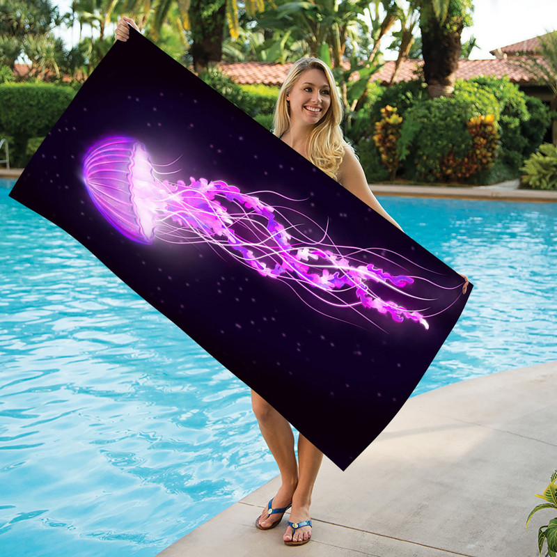 Prosoape de plajă din microfibră Prosoape de baie ultra ușoare albastre Pături de plajă rezistente la nisip Flotoare de plajă gigantice Piscine pentru copii