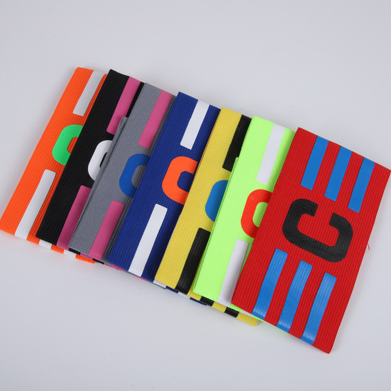 1 buc. Meci de fotbal Căpitan C Word Mark Bandără Pastă Team Leader C Word Nylon Ajustabil pentru fotbal Accesorii sportive Unisex