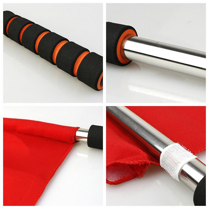 1 tk Jalgpallikohtuniku lipp Punane Valge Kollane Sinine Roheline Jalgpallitreeningu korralduslipp Võistluse signaallipu kohtunike tarvikud