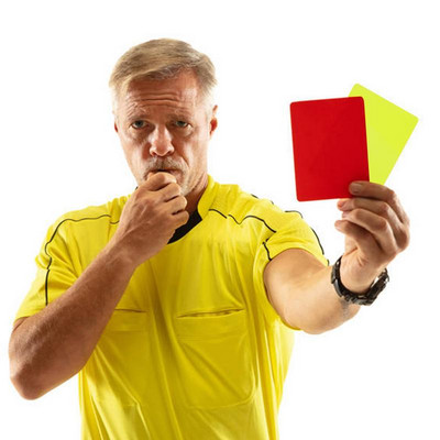 Tiesnešu kartītes 2 gab. Vieglas tiesnešu soda kartīšu komplekts Profesionāls futbols Sarkanā un Dzeltenā daudzfunkcionālā sporta kartīte