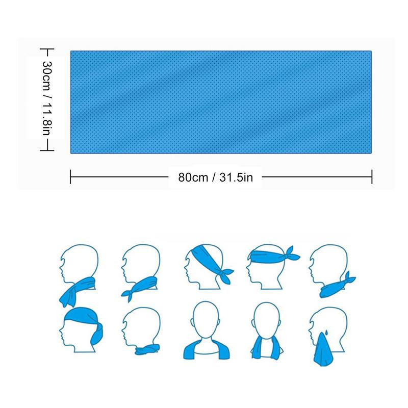 12 x 32 colių ledinis rankšluostis treniruočių rankšluostis Minkštas, kvėpuojantis prakaito rankšluostis, skirtas sportui jogos sporto salėje golfo stovyklavietėje bėgimas, kūno rengybos treniruotės