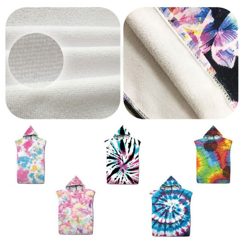 Plaunamas greitai džiūstantis vonios rankšluostis su gobtuvu, pončo chalato rankšluostis suaugusiems paplūdimio rankšluosčių keitimui.