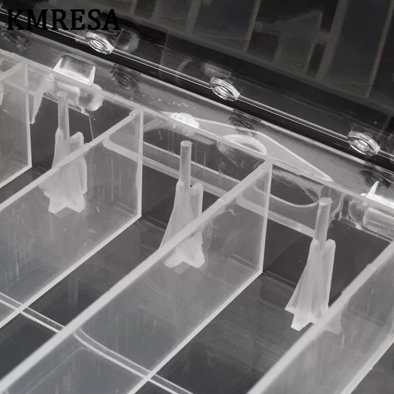 KMRESA 5 skyriai Dėklas Muselinės žvejybos masalai Šaukštas Kabliukas Masalo reikmenys Kištuko dėžutė Vandeniui atspari žvejybos reikmenys Boksas Pesca