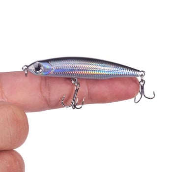 1 τεμ. Δονούμενο μολύβι βυθίσματος​ Fishing Lures 6,3 cm 6 γραμμάρια Wobbles Πλαστικό Τεχνητό Σκληρό Δόλωμα με 10# γάντζο​ για Αντιμετώπιση μπάσου