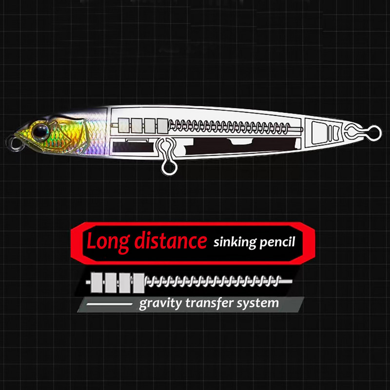 Sinking Pencil Bait 10g 14g 18g 24g Wobbler Gravity Transfer System Popper Pesca Swimbait Long Cast Minnow Tackle Fishing Lure