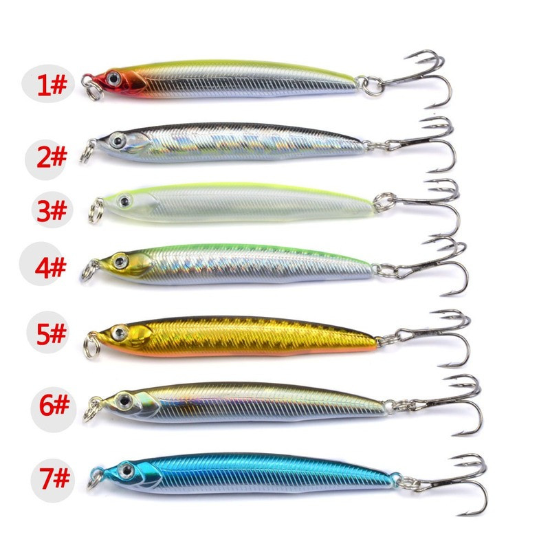 1 tk Kvaliteetne Thrill Stick püügilant 7 cm 10 g vajuv pliiats, pikk heitgaas Shad Minnow kunstsööda haugi landid