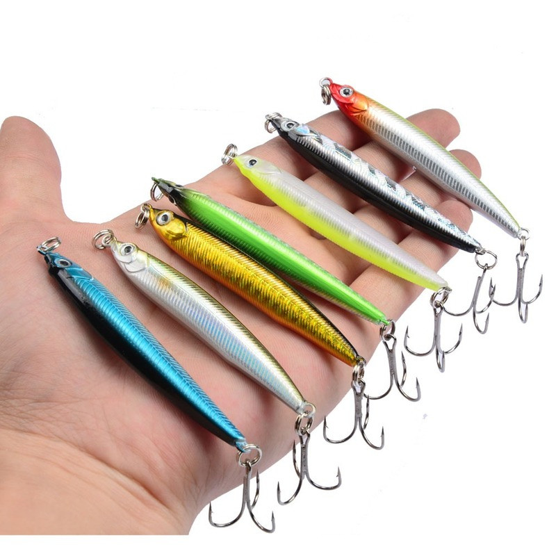 1 tk Kvaliteetne Thrill Stick püügilant 7 cm 10 g vajuv pliiats, pikk heitgaas Shad Minnow kunstsööda haugi landid