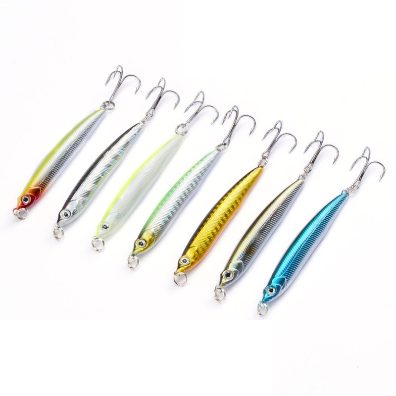 1 tk Kvaliteetne Thrill Stick püügilant 7 cm 10 g vajuv pliiats, pikk heitgaas Shad Minnow kunstsööda haugi landid