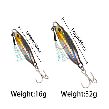 New Metal Sequins Fishing Lure 16g/32g 50mm/65mm Crankbait Jig Shads Spoon Artificial Baits Wobbler Rotating Bait Sea Lure Pesca