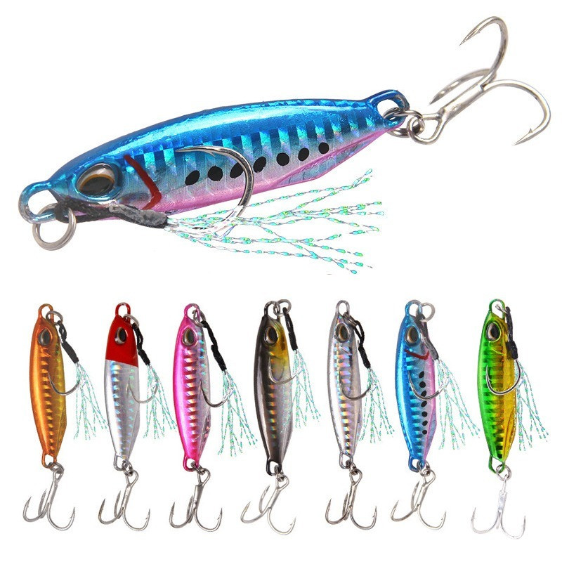New Metal Sequins Fishing Lure 16g/32g 50mm/65mm Crankbait Jig Shads Spoon Artificial Baits Wobbler Rotating Bait Sea Lure Pesca