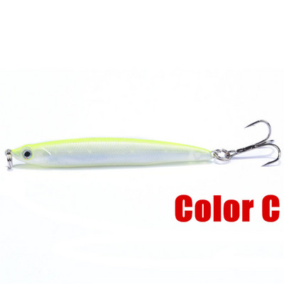 1 tk uppuv pliiats 10 g / 70 mm kalapüügi landid 8 cm 13 g Isca kunstlik kõva plastist sööt Treble konksud Articulos De Pesca