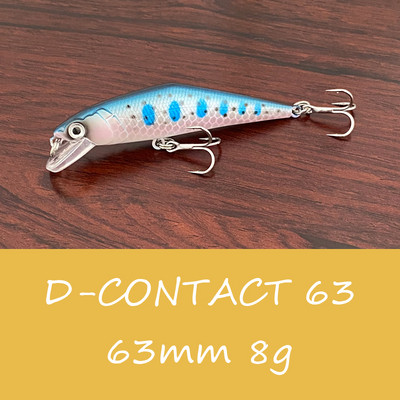 Kuum Jaapani kvaliteetne Pesca Stream kalastuslant D-kontaktiga 63mm 7g uppuv Minnow kunstlik kõva sööt forellile ahvena haugi lõhele