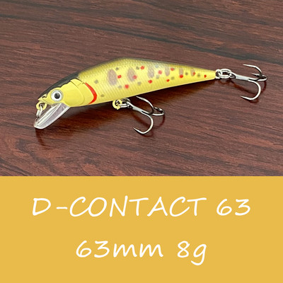 Kuum Jaapani kvaliteetne Pesca Stream kalastuslant D-kontaktiga 63mm 7g uppuv Minnow kunstlik kõva sööt forellile ahvena haugi lõhele