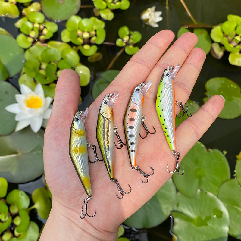 Vruća japanska kvaliteta Pesca Stream Fishing Lure D-contact 63mm 7g Sinking Minnow Umjetni tvrdi mamac za pastrv grgeč Štuka Losos