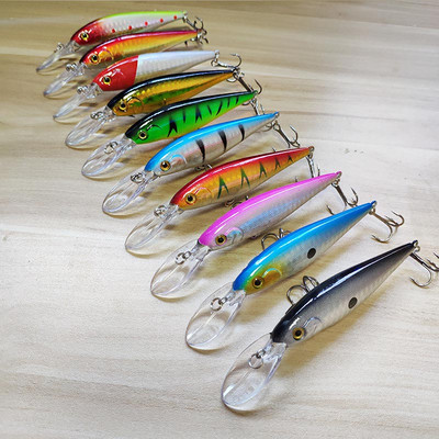 NOU 11cm 10.5g Momeală tare Minnow Streak Naluci de pescuit Bass Cârlig de apă dulce Diving Biban Wobbler Jerkbait