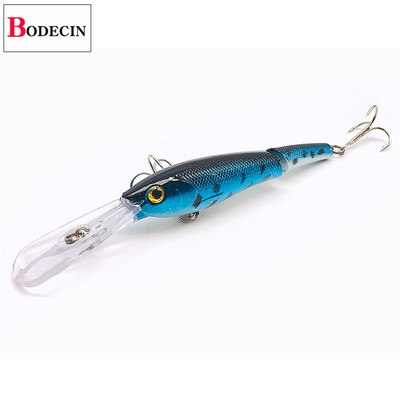 Suur tehissööt / võltssööt kalapüügiks / forelli ujumissööt Jerkbait vobler trollimiseks / haugi bass Hard Minnow kalastustarbed / peibutis meri 1 tk