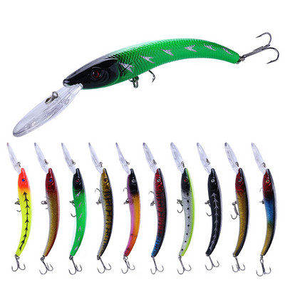 Нов 1 БР. 15,5 см / 16,3 г воблер Риболовна примамка Голяма манивела Стръв Minnow Bass Тролинг Изкуствена стръв Щука Шаран Примамки Риболов