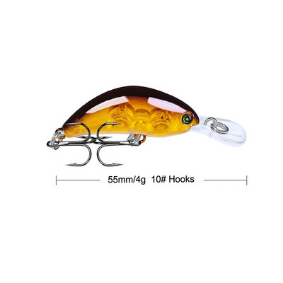 1 tk Kvaliteetne Crankbait Püügilant 55mm 4g Topwater Kunstlik Jaapan Hard Bait Minnow Swimbait Forell Bass Carp Fishing