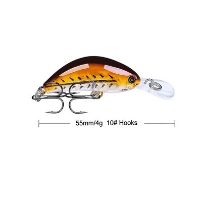 1 tk Kvaliteetne Crankbait Püügilant 55mm 4g Topwater Kunstlik Jaapan Hard Bait Minnow Swimbait Forell Bass Carp Fishing