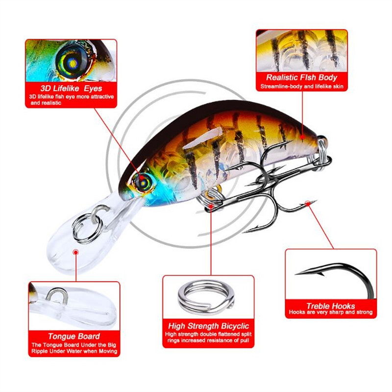 1 tk Kvaliteetne Crankbait Püügilant 55mm 4g Topwater Kunstlik Jaapan Hard Bait Minnow Swimbait Forell Bass Carp Fishing