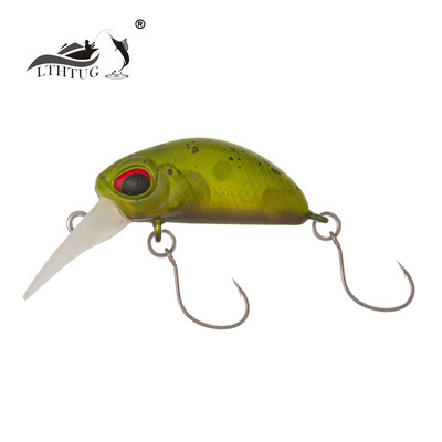 LTHTUG Area Trout Ultraligh Crankbait Makšķerēšanas māneklis Kuga Nano 26mm 2.1g Slow Sinking Minnow Pesca Voblera ēsma Forelēm LW100