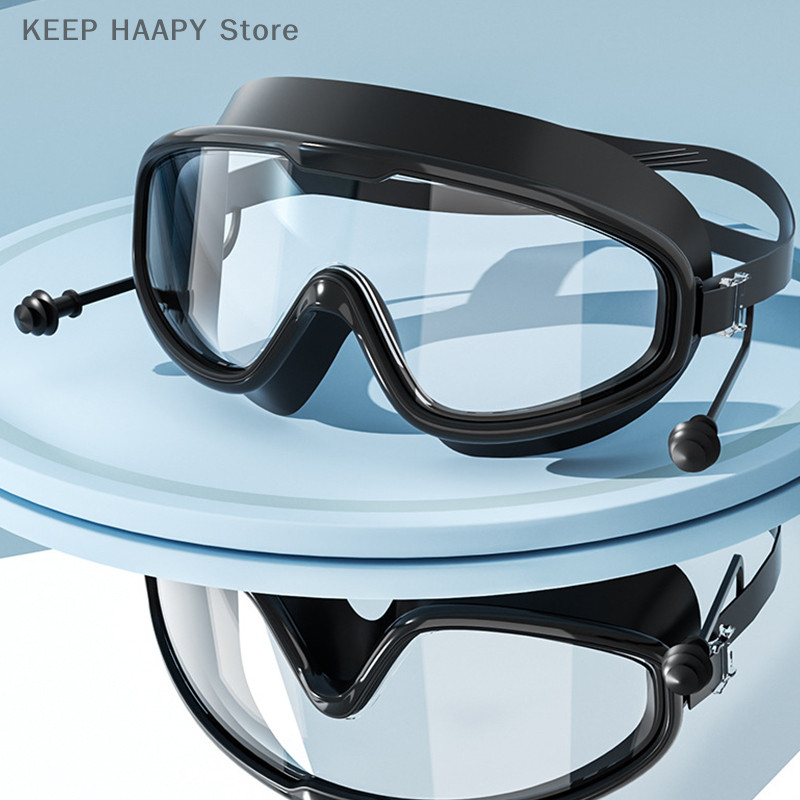 1 db, népszerű online vízálló és páramentes, nagy vázas professzionális búvárszemüveg, felnőtt úszószemüveg