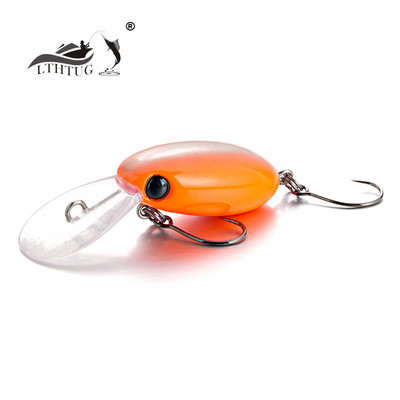 LTHTUG Păstrăv Zona Naluca de pescuit INCH CRANK Scufundare medie 25mm 2g Scufundare lenta Crankbait Zgomot Tare Artificial LW123