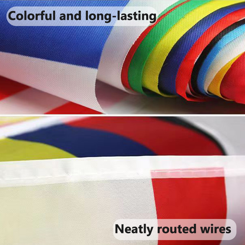 Euro 2024 riigilipu ülaosa on 24 lehvikukujulist lippu 14*21cm baari atmosfääri kaunistus