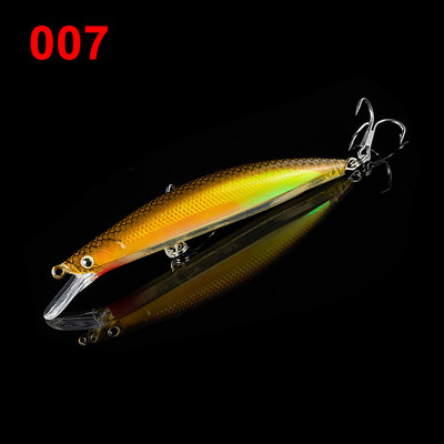 KVLURE FISH 1BUC Nalucă de pescuit Minnow 112mm 13.5g Ochi 3D Momeală luminoasă Momeală de apă plutitoare Bass Aparatură de pescuit