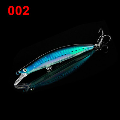 KVLURE FISH 1BUC Nalucă de pescuit Minnow 112mm 13.5g Ochi 3D Momeală luminoasă Momeală de apă plutitoare Bass Aparatură de pescuit
