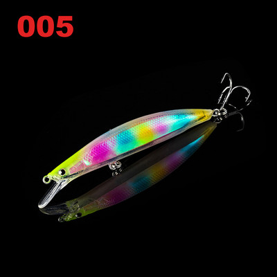 KVLURE FISH 1BUC Nalucă de pescuit Minnow 112mm 13.5g Ochi 3D Momeală luminoasă Momeală de apă plutitoare Bass Aparatură de pescuit