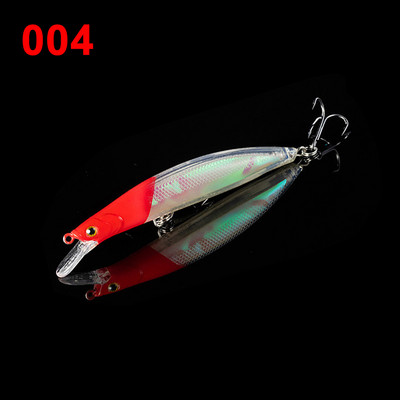 KVLURE FISH 1BUC Nalucă de pescuit Minnow 112mm 13.5g Ochi 3D Momeală luminoasă Momeală de apă plutitoare Bass Aparatură de pescuit