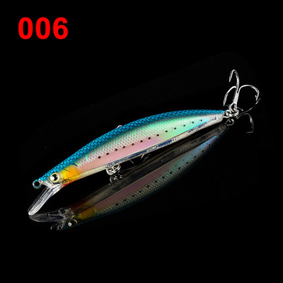 KVLURE FISH 1BUC Nalucă de pescuit Minnow 112mm 13.5g Ochi 3D Momeală luminoasă Momeală de apă plutitoare Bass Aparatură de pescuit