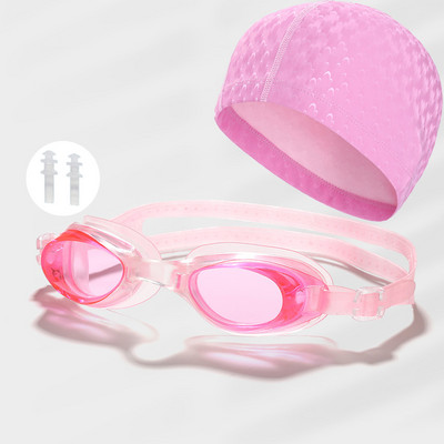 3in1 veekindel meeste naiste ujumisbasseini kaitseprillide komplekt veespordi prillid kõrvatroppidega PU kattega kangas ujumismütsid Mütsitarvikud