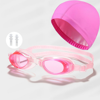 3in1 veekindel meeste naiste ujumisbasseini kaitseprillide komplekt veespordi prillid kõrvatroppidega PU kattega kangas ujumismütsid Mütsitarvikud