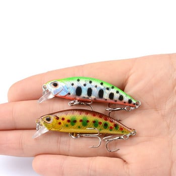 1 τεμ Minnow Fishing Lure 4,9g 6cm Wobbler Slow Sinking Artificial Plastic Hard Bait Crankbait for Bass Pike Pesca Είδη ψαρέματος