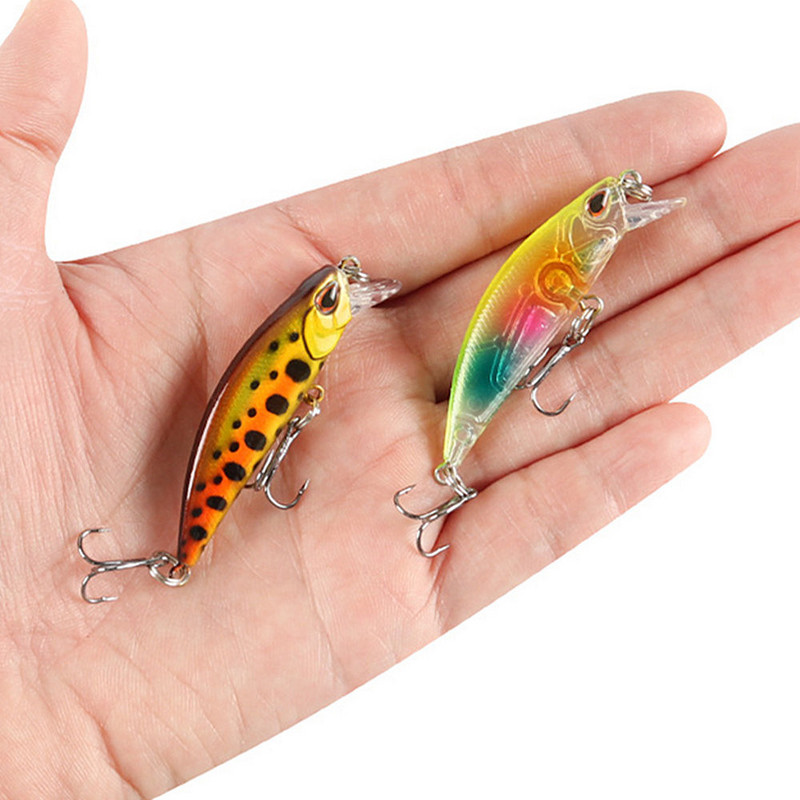 1 τεμ Minnow Fishing Lure 4,9g 6cm Wobbler Slow Sinking Artificial Plastic Hard Bait Crankbait for Bass Pike Pesca Είδη ψαρέματος