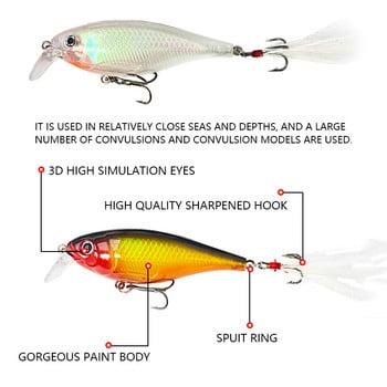 Потъващи риболовни примамки Minnow 90 mm 13 g Crankbait Swimbait Wobbler Изкуствени твърди примамки за сладководни соленоводни 3D принадлежности за песка