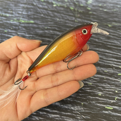 Uppuvad Minnow kalapüügi landid 90 mm 13g Crankbait Swimbait Wobbler kunstlikud kõvad söödad magevee merevee 3D Pesca Tackle jaoks