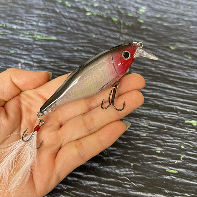 Uppuvad Minnow kalapüügi landid 90 mm 13g Crankbait Swimbait Wobbler kunstlikud kõvad söödad magevee merevee 3D Pesca Tackle jaoks
