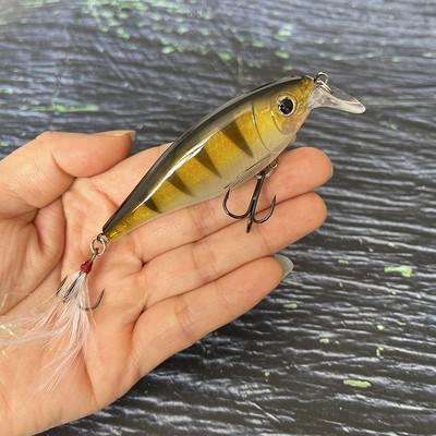 Uppuvad Minnow kalapüügi landid 90 mm 13g Crankbait Swimbait Wobbler kunstlikud kõvad söödad magevee merevee 3D Pesca Tackle jaoks